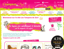 Tablet Screenshot of les-tampons-de-zoe.com